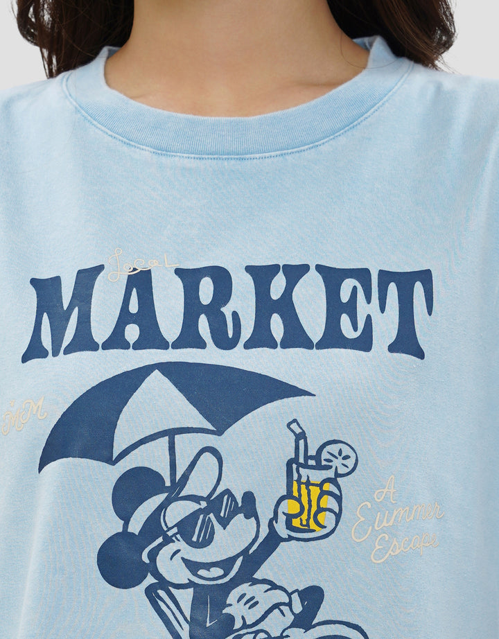 DISNEY MICKEY MOUSE WASH KAOS OVERSIZE WANITA