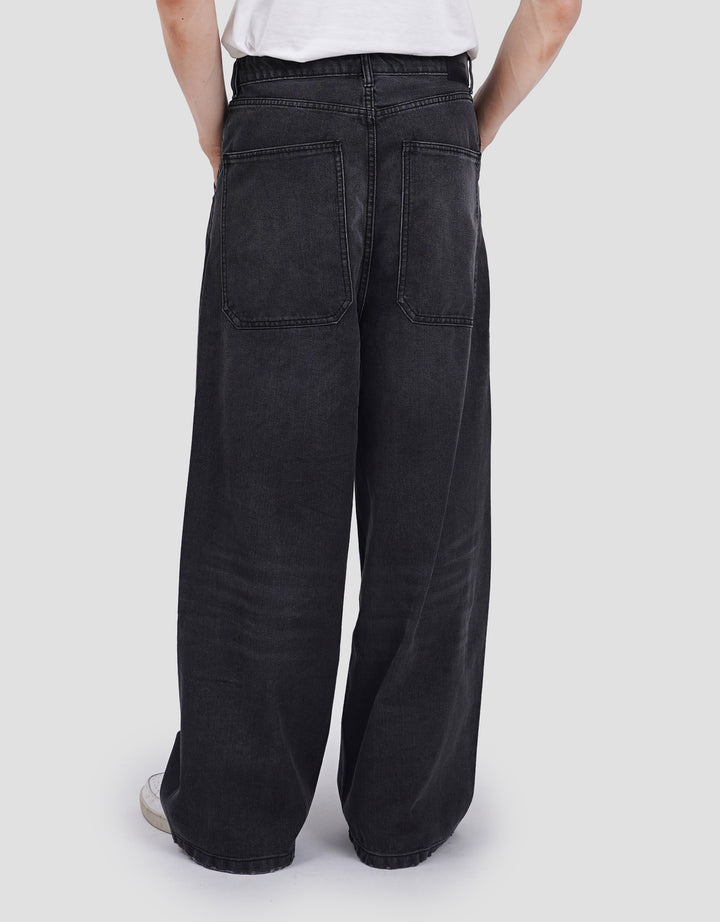 Nevada Mega Baggy Twisted Seam Celana Jeans Pria