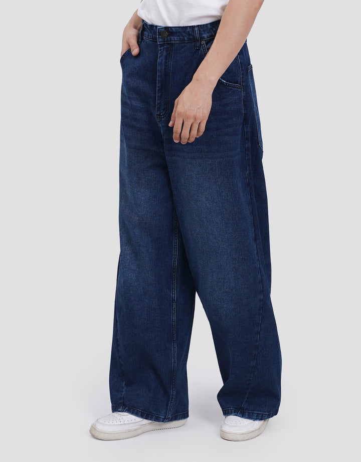 Nevada Mega Baggy Twisted Seam Celana Jeans Pria