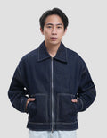 Nevada Boxy Fit With Full Zipper Jaket Jeans Pria
