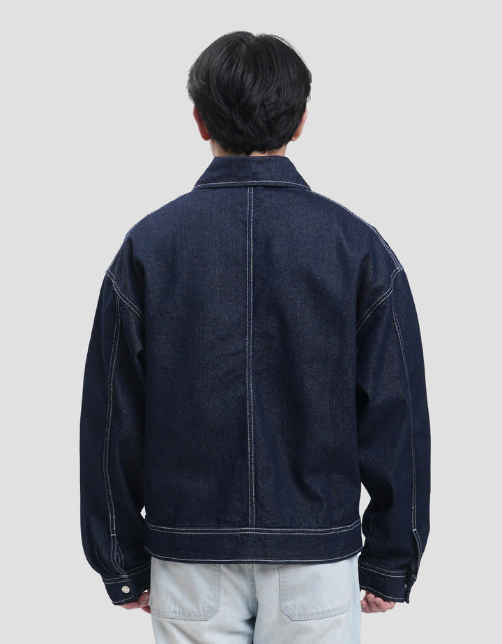 Nevada Boxy Fit With Full Zipper Jaket Jeans Pria