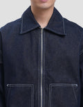 Nevada Boxy Fit With Full Zipper Jaket Jeans Pria
