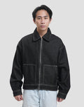 Nevada Boxy Fit With Full Zipper Jaket Jeans Pria
