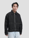 Nevada Boxy Fit With Full Zipper Jaket Jeans Pria