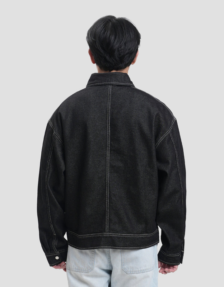 Nevada Boxy Fit With Full Zipper Jaket Jeans Pria