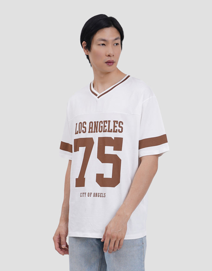 Aos Theme The Jocks Vneck Number-1 Kaos Oversize Pria