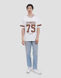 Aos Theme The Jocks Vneck Number-1 Kaos Oversize Pria