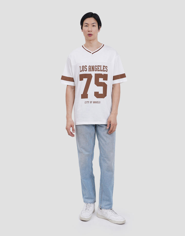 Aos Theme The Jocks Vneck Number-1 Kaos Oversize Pria
