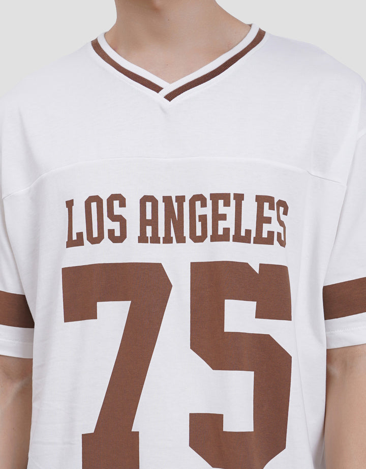 Aos Theme The Jocks Vneck Number-1 Kaos Oversize Pria