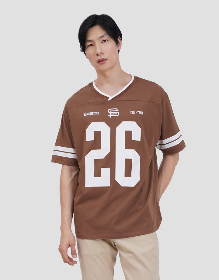 Aos Theme The Jocks Vneck Number-2 Kaos Oversize Pria