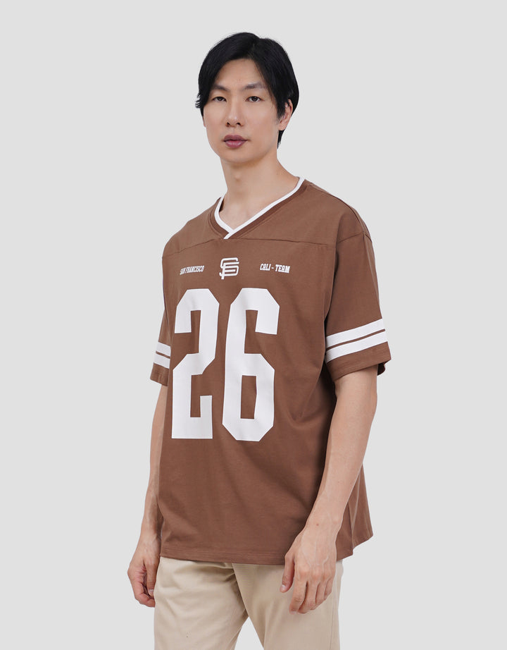 Aos Theme The Jocks Vneck Number-2 Kaos Oversize Pria