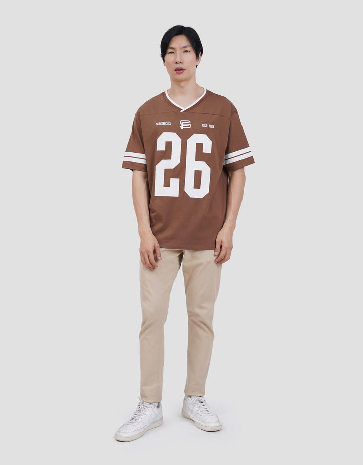 Aos Theme The Jocks Vneck Number-2 Kaos Oversize Pria