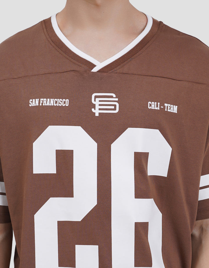 Aos Theme The Jocks Vneck Number-2 Kaos Oversize Pria