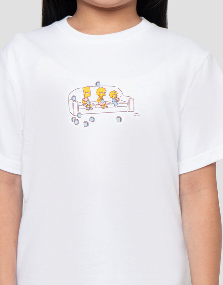 SUKO THE SIMPSONS KIDS ON THE SOFA KAOS ANAK PEREMPUAN