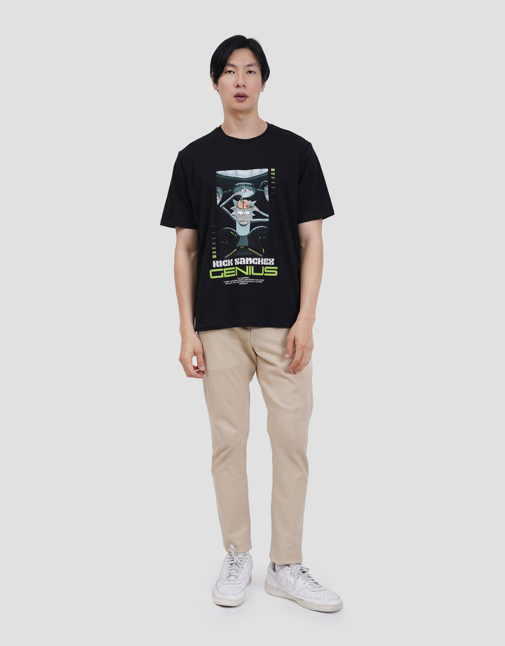 Aos Theme Warner Bros Rick And Morty-1 Kaos Lengan Pendek Pria