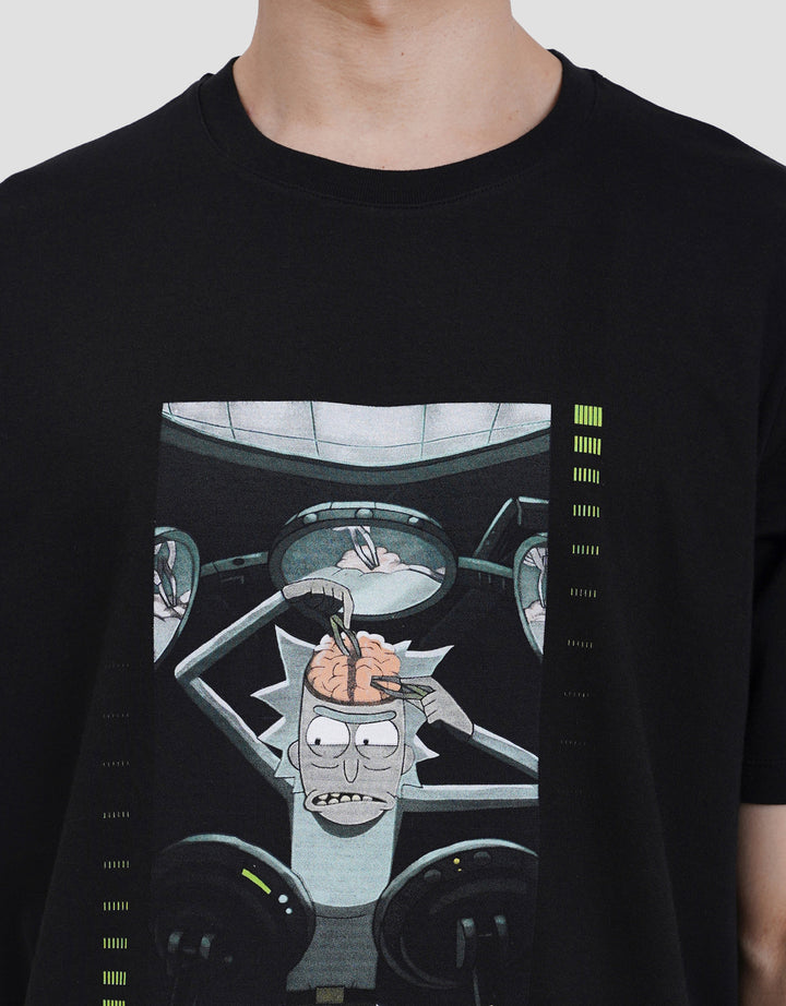 Aos Theme Warner Bros Rick And Morty-1 Kaos Lengan Pendek Pria