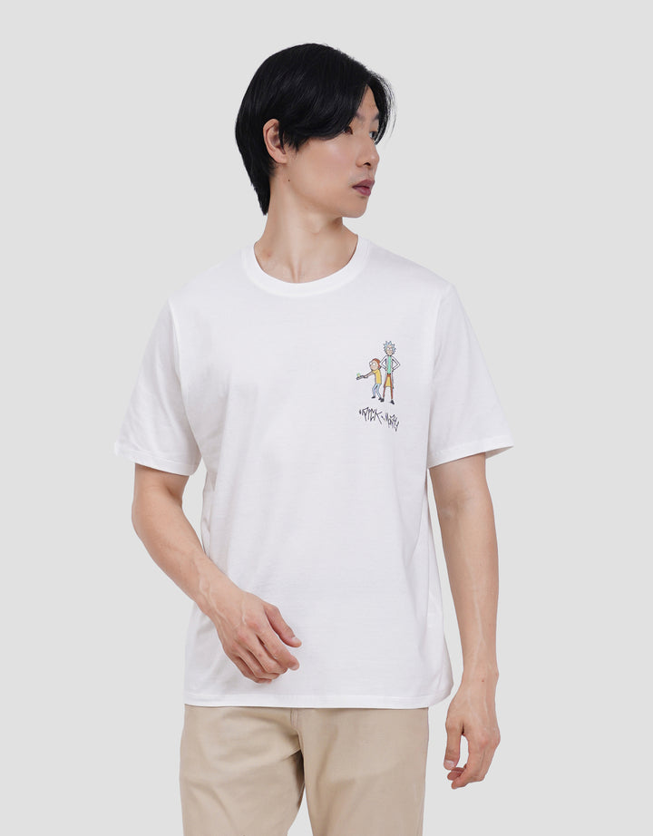 Aos Theme Warner Bros Rick And Morty-2 Kaos Lengan Pendek Pria