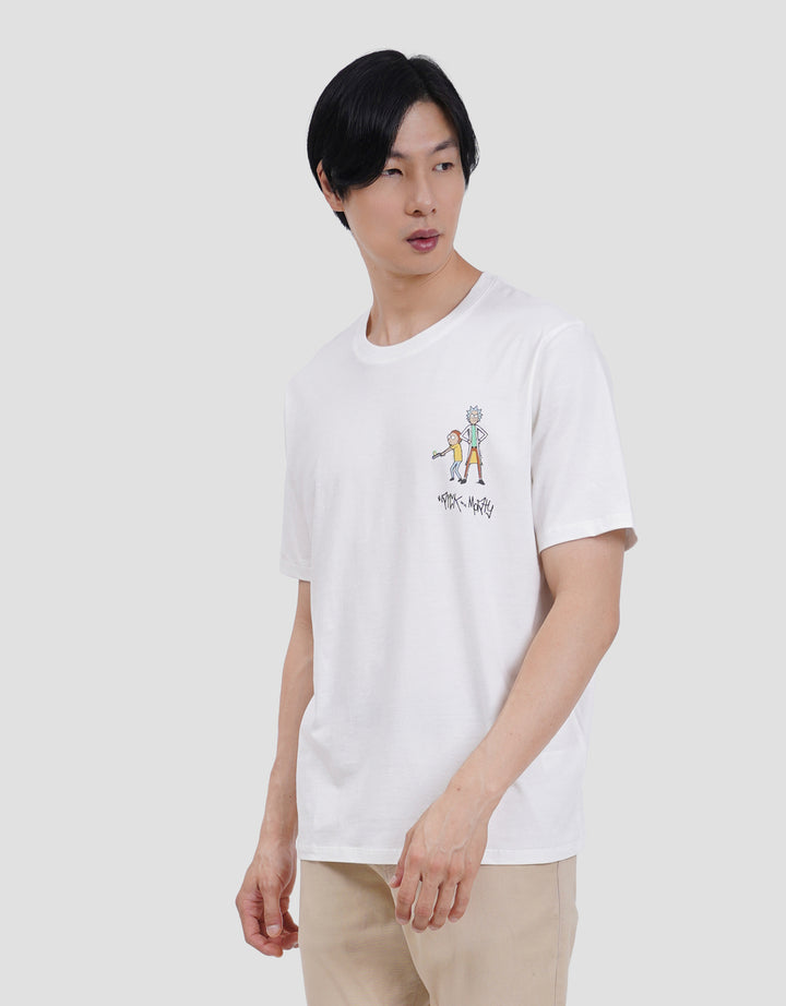Aos Theme Warner Bros Rick And Morty-2 Kaos Lengan Pendek Pria