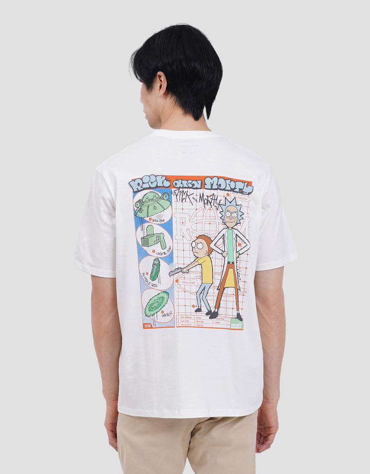 Aos Theme Warner Bros Rick And Morty-2 Kaos Lengan Pendek Pria