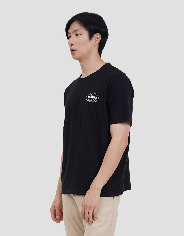 Aos Theme Warner Bros Rick And Morty-3 Kaos Lengan Pendek Pria