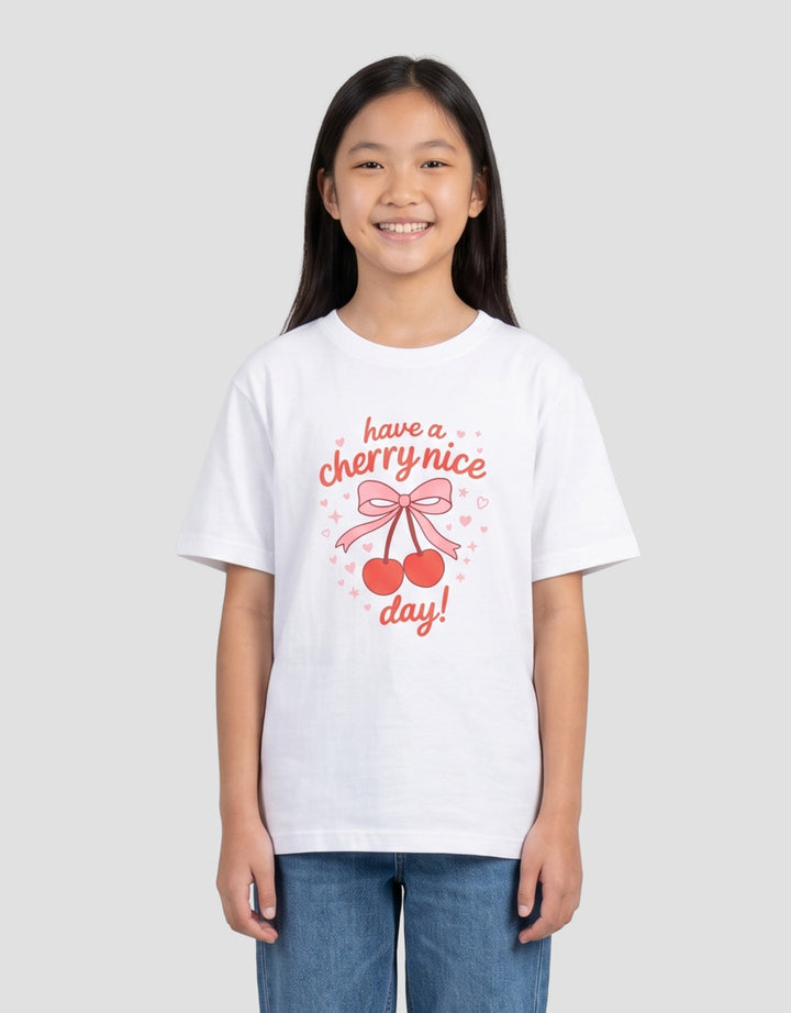 MxM Printed Teen Girls Have A Cherry Nice Kaos Anak Perempuan