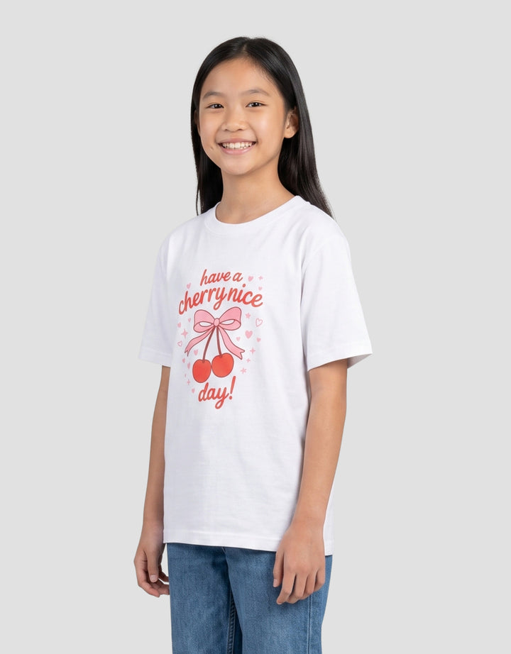 MxM Printed Teen Girls Have A Cherry Nice Kaos Anak Perempuan