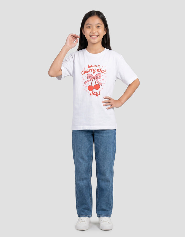 MxM Printed Teen Girls Have A Cherry Nice Kaos Anak Perempuan