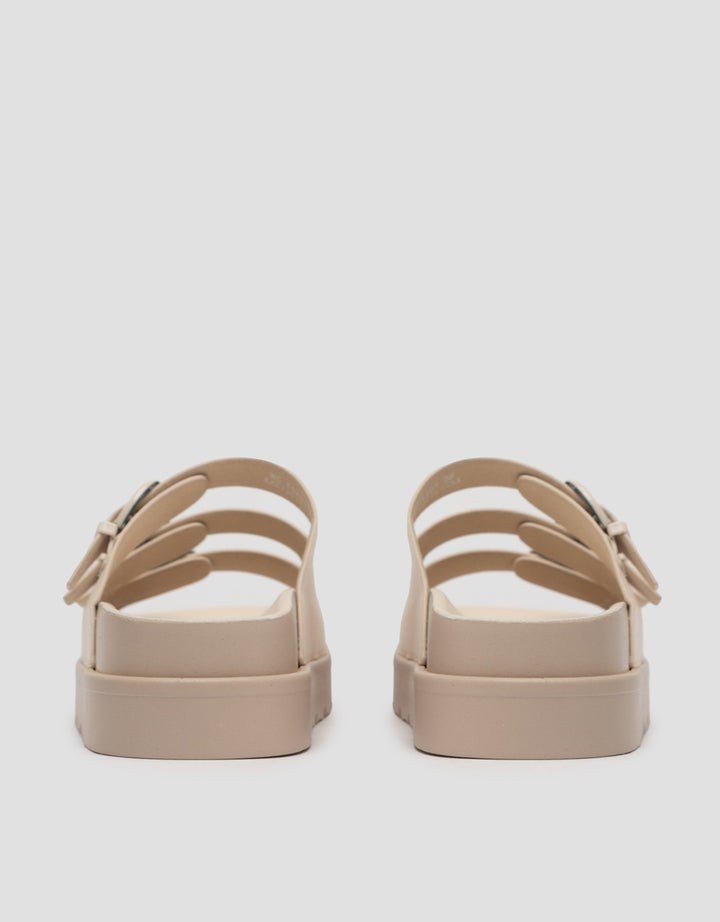 VOLO SLIP ON TRIPLE BUCKLE SANDAL WEDGES EDNA01 WANITA