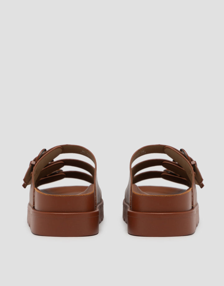 VOLO SLIP ON TRIPLE BUCKLE SANDAL WEDGES EDNA01 WANITA