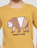 Little M Panda Bear Print Kaos Anak Laki-laki
