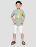 Little M Dino Mite Print Kaos Anak Laki-laki