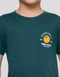 Little M Print Basketball Sport Kaos Anak Laki-laki