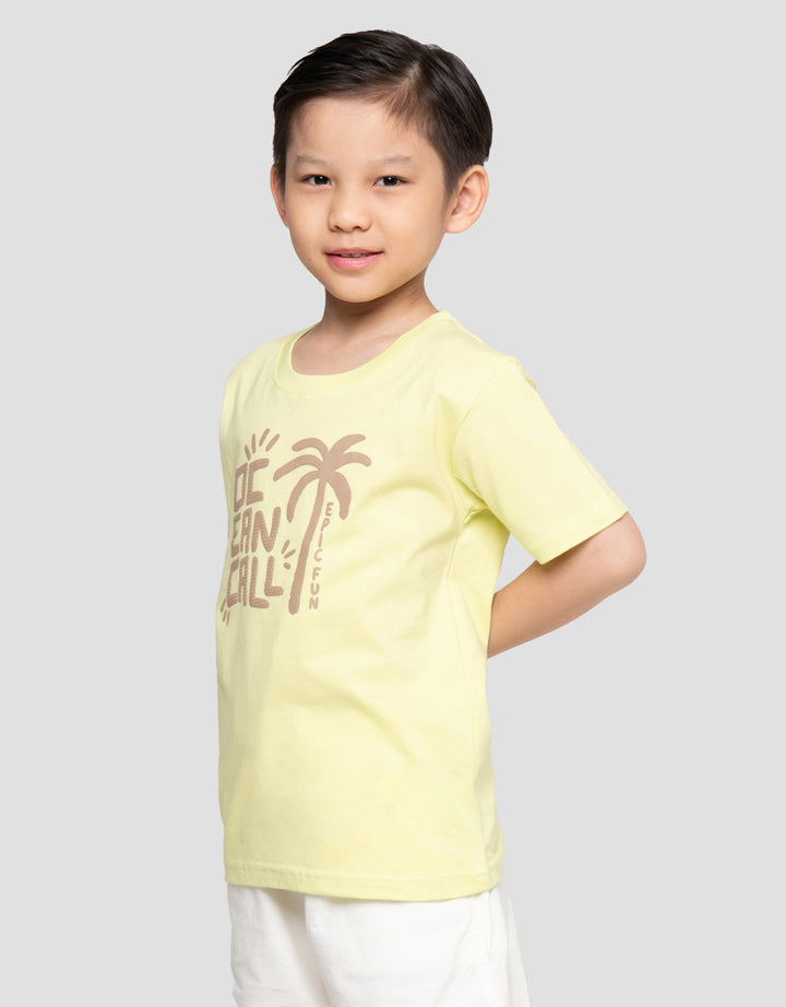 Little M Ocean Call Print Kaos Anak Laki-laki