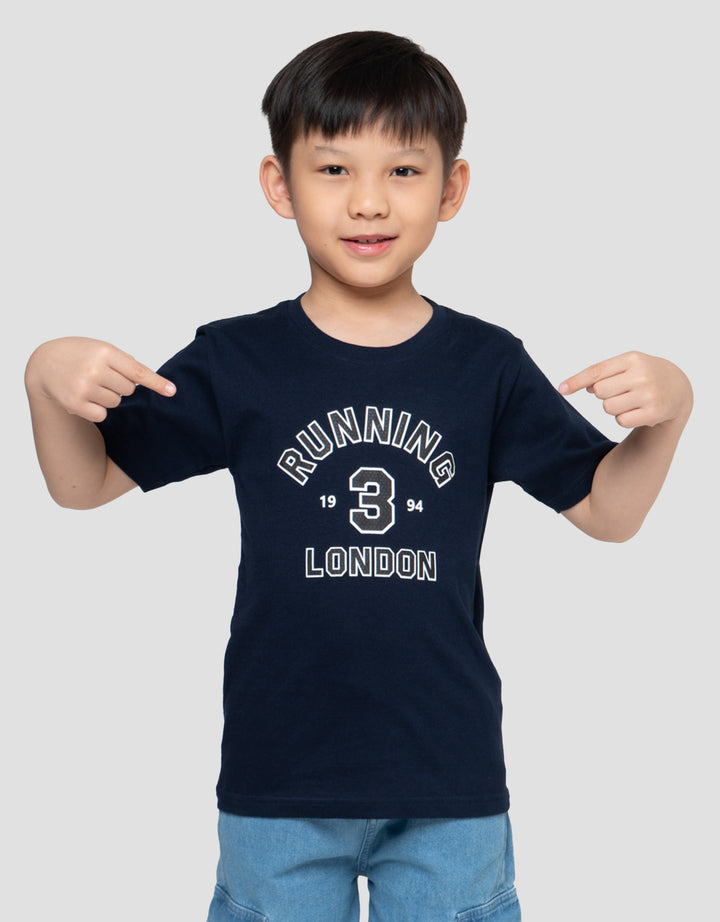 Little M Print Running 3 London Kaos Anak Laki-laki