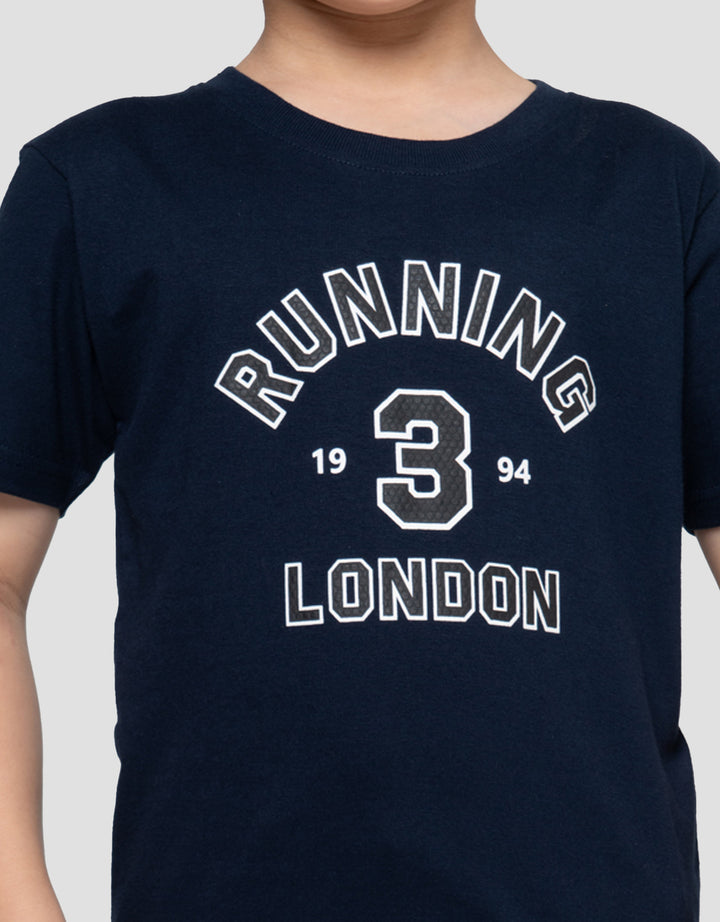 Little M Print Running 3 London Kaos Anak Laki-laki
