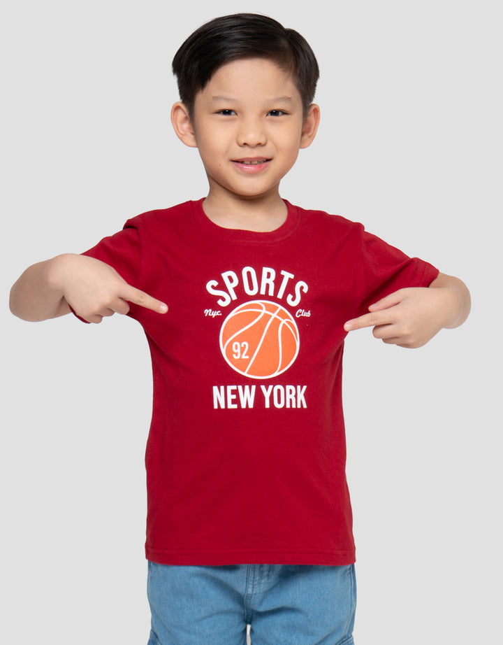 Little M Print Sports Nyc 92 Kaos Anak Laki-laki