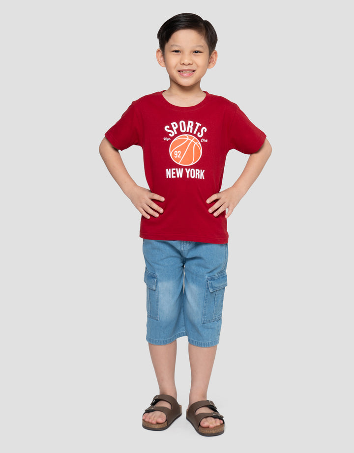 Little M Print Sports Nyc 92 Kaos Anak Laki-laki
