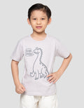 Little M Outline Big Dino Print Kaos Anak Laki-laki
