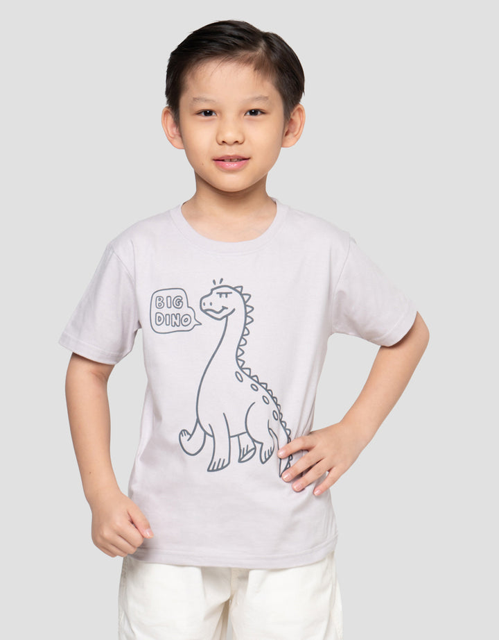 Little M Outline Big Dino Print Kaos Anak Laki-laki