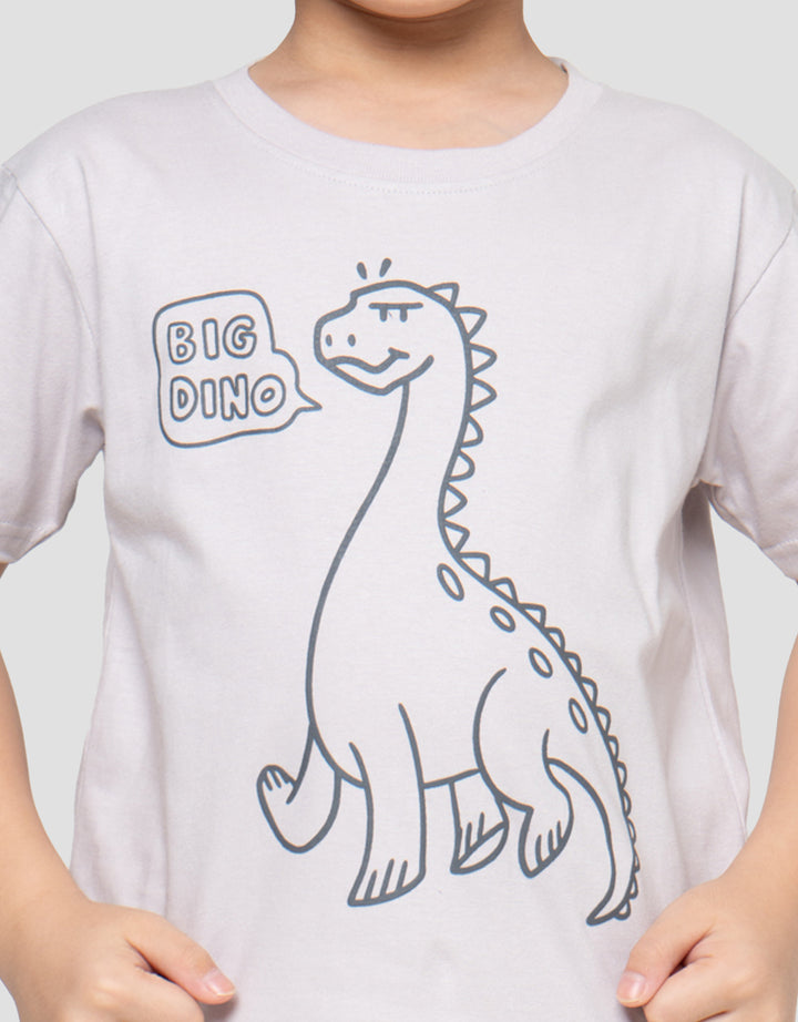 Little M Outline Big Dino Print Kaos Anak Laki-laki