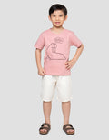 Little M Outline Smile A Lot Print Kaos Anak Laki-laki