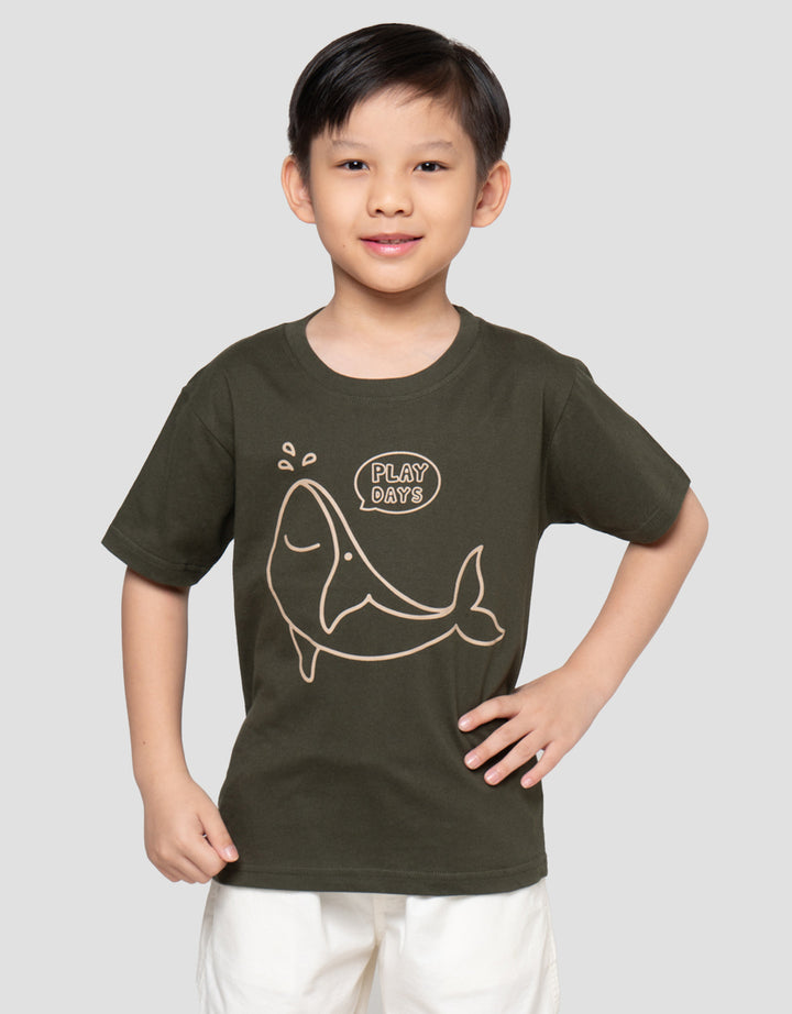 Little M Fun Dude Print Kaos Anak Laki-laki
