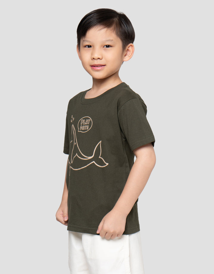 Little M Fun Dude Print Kaos Anak Laki-laki