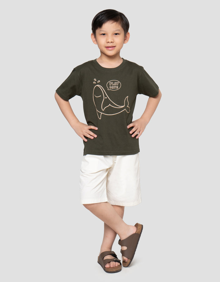 Little M Fun Dude Print Kaos Anak Laki-laki
