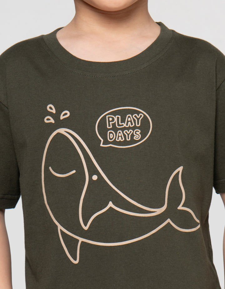 Little M Fun Dude Print Kaos Anak Laki-laki