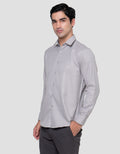 Cole Slim Solid Texture Kemeja Lengan Panjang Pria