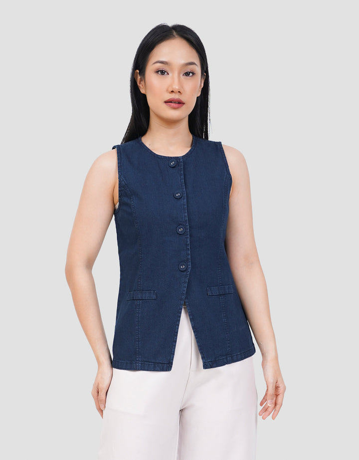 SUKO ROMPI VEST JEANS WANITA