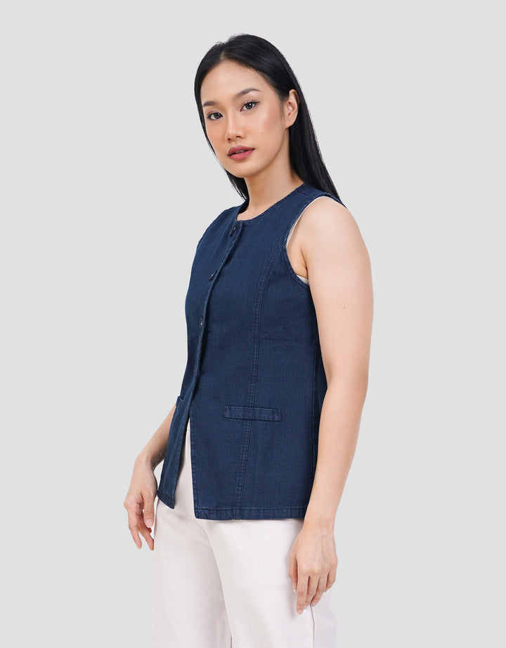 SUKO ROMPI VEST JEANS WANITA