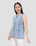 SUKO ROMPI VEST JEANS WANITA