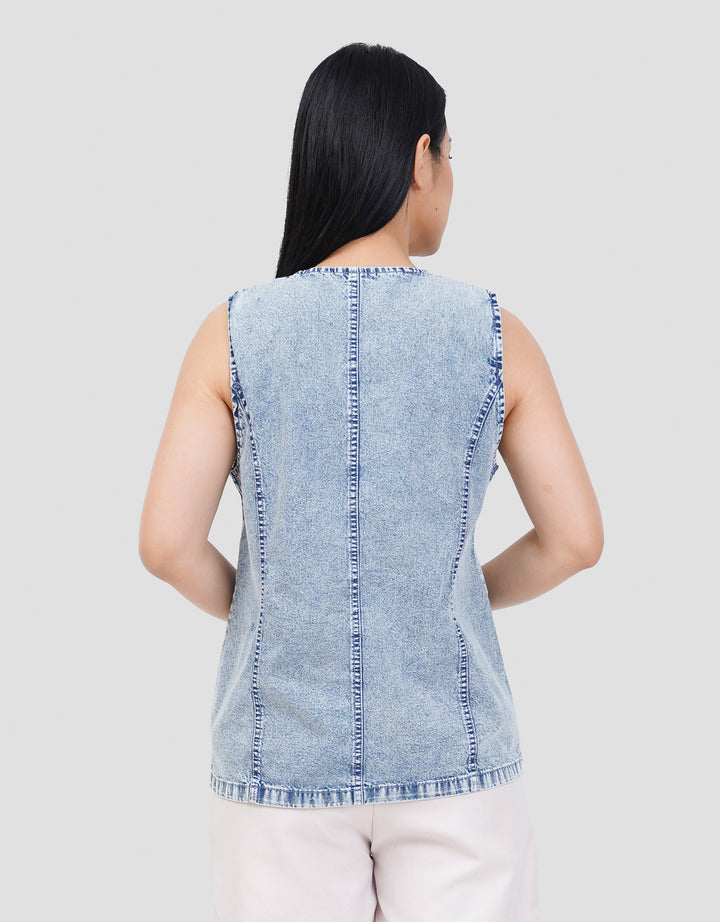 SUKO ROMPI VEST JEANS WANITA
